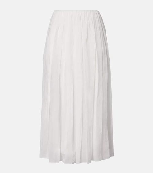 Cotton and tulle midi skirt