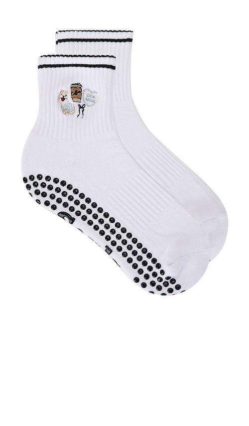 Souls. Dog Mom Grip Socks in White.  S/M. Also in