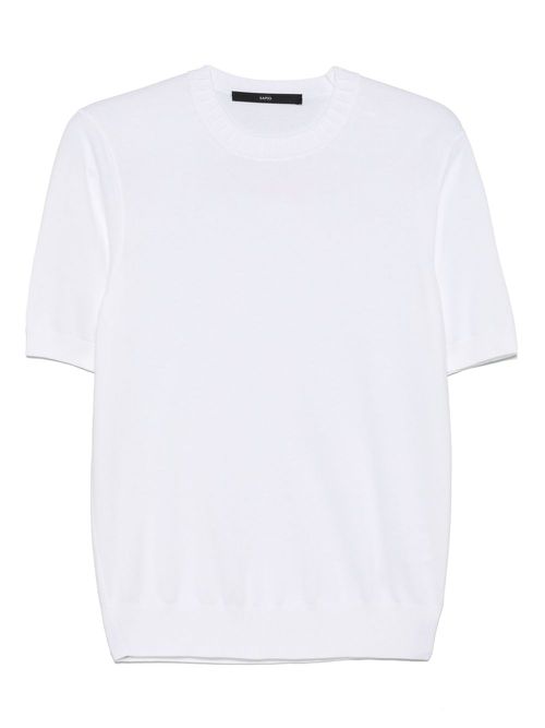 SAPIO cotton knitted top - White
