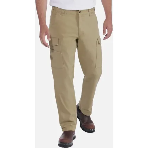 Men's Carhartt Mens Rugged Flex Rigby Durable Cargo Pants Trousers - Green - Size: 32
