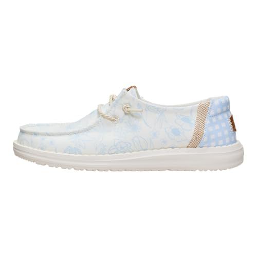 HEYDUDE Womens Wendy Garden Floral Slip On Shoes, Skyway Blue/Multi|