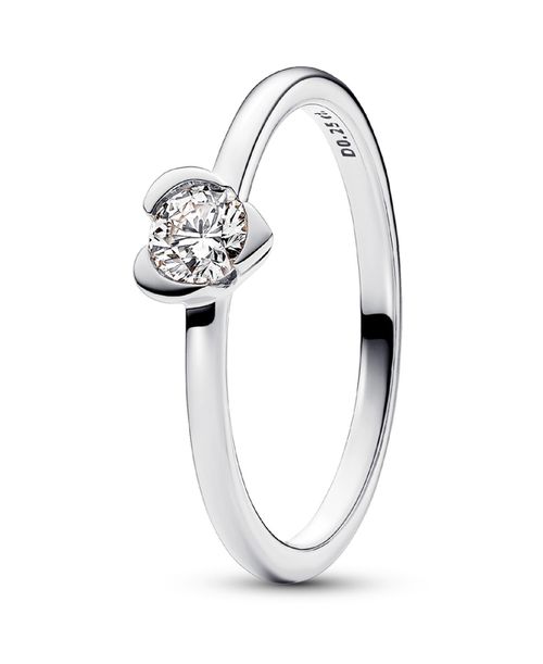 Talisman Lab-Grown Diamond Heart Ring - Sterling Silver