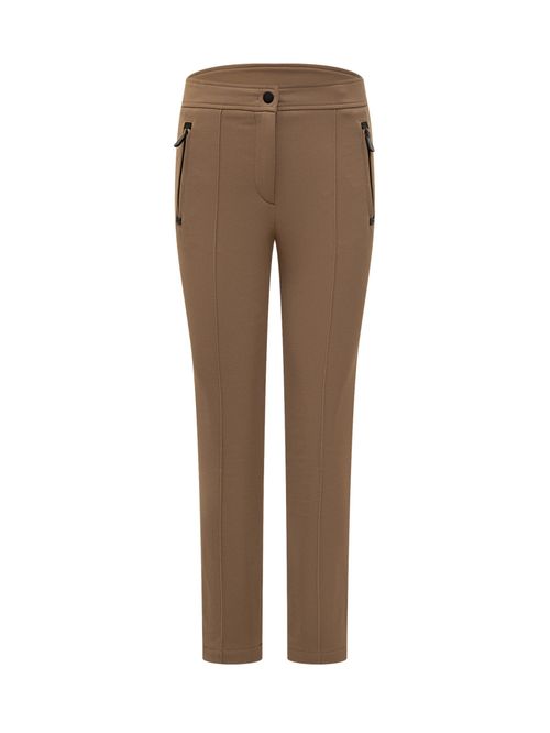 Brown Slim Flat Front Pants