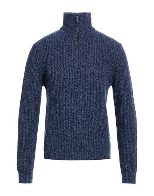 Man Turtleneck Blue Size M Merino Wool, Polyamide