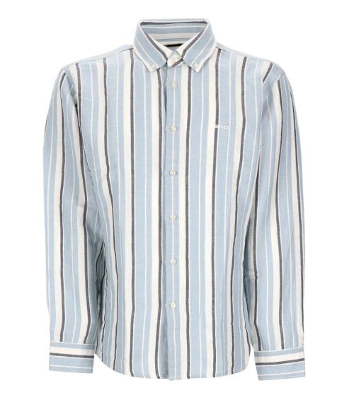 Light Blue Regular Stripes Shirt