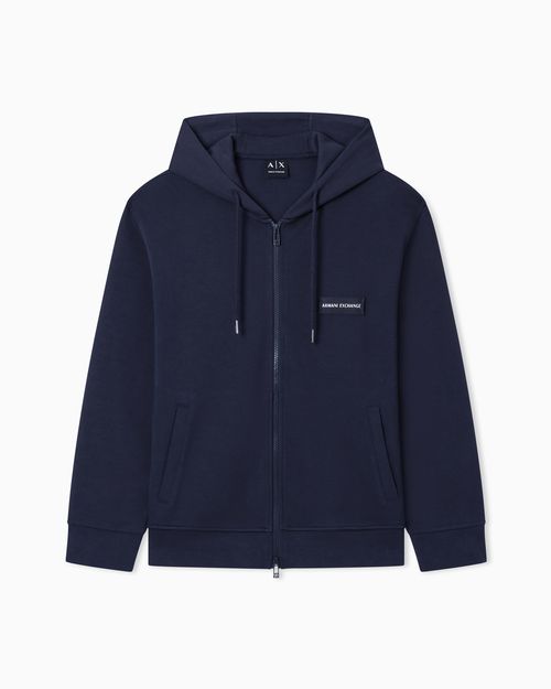 Zip-up cotton sweatshirt
