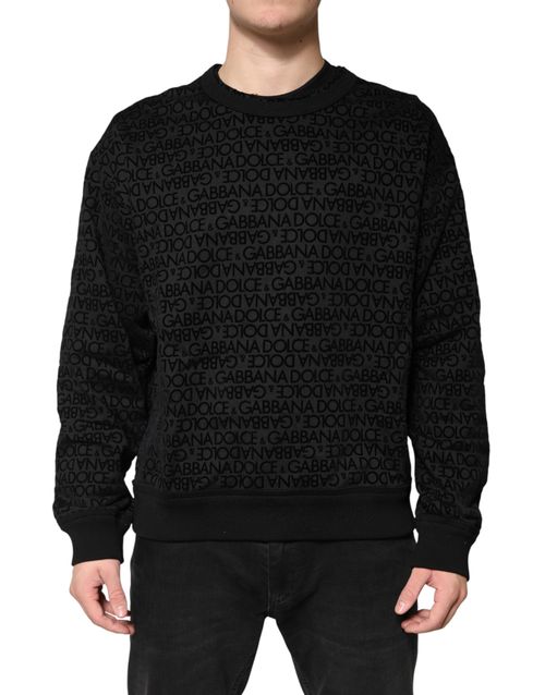 Logo Jacquard Sweatshirt — Black