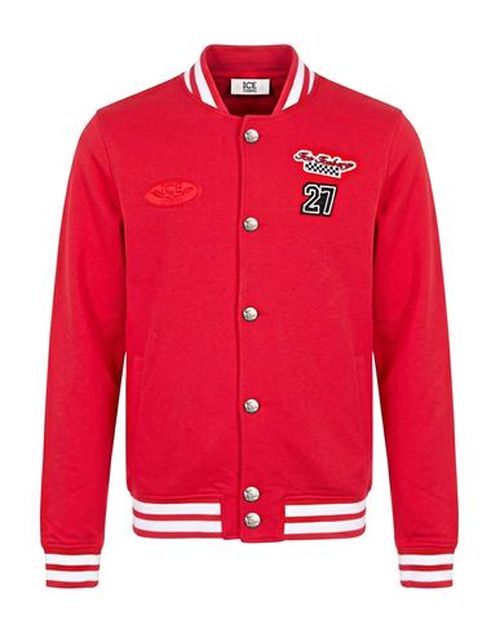 Man Sweatshirt Red Size M Cotton