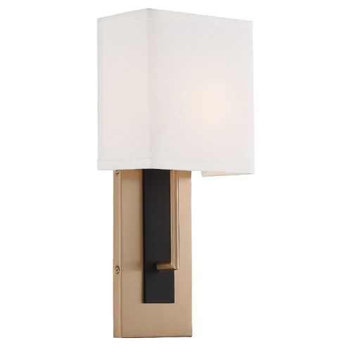 Crystorama Brent Wall Sconce in Vibrant Gold And Black Forged - BRE-A3631-VG-BF