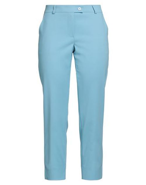 Woman Pants Azure Size 16 Cotton, Polyamide, Elastane