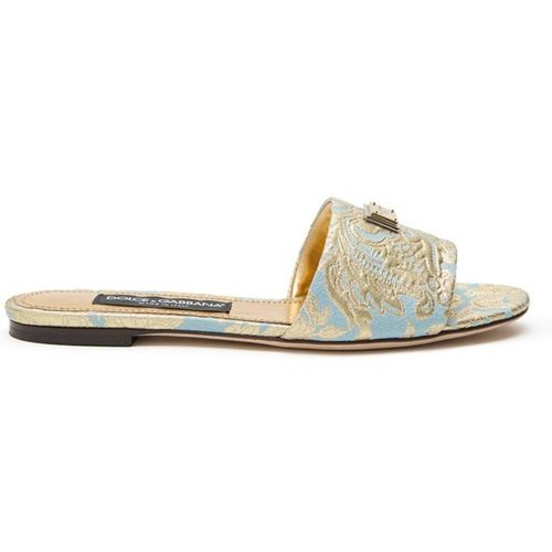 Dolce & Gabbana Blauwe Polyester Slipper