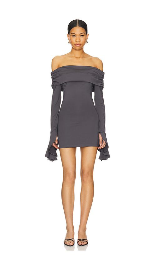 Superdown Yuka Mini Dress in Slate.  XL. Also in L