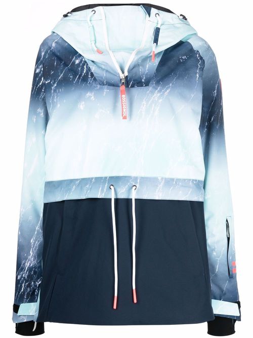Exces marble-print jacket - Blue