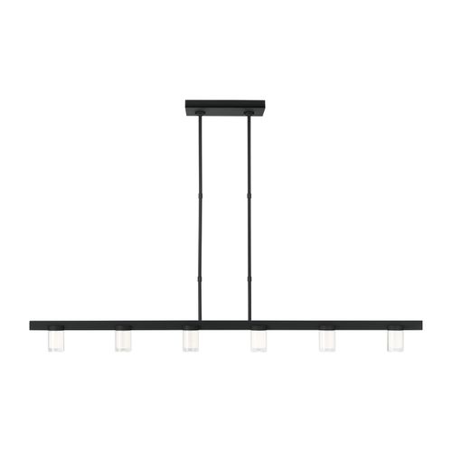 Nightshade Black LED Linear Suspension from the Esfera Collection