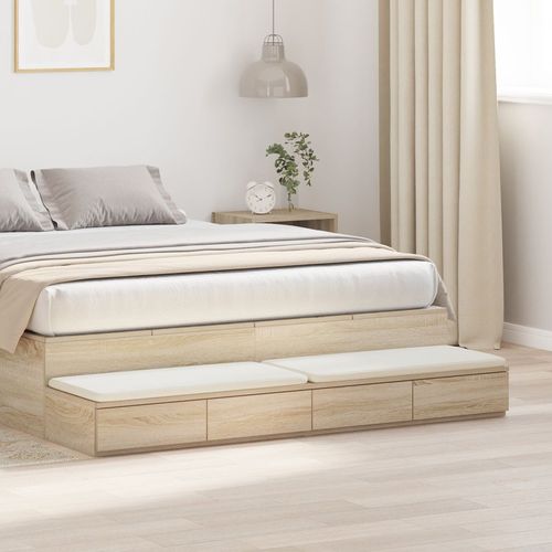 Bed Drawers in Sonoma Oak - 135 x 36.5 x 16.5 cm - Made of Engineered Wood