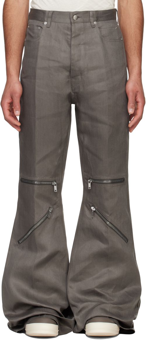 Rick Owens Gray Hollywood Bolan Cargo Pants