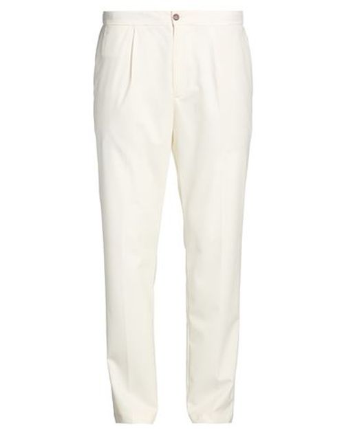Man Pants Ivory Size 38 Wool, Polyester, Elastane