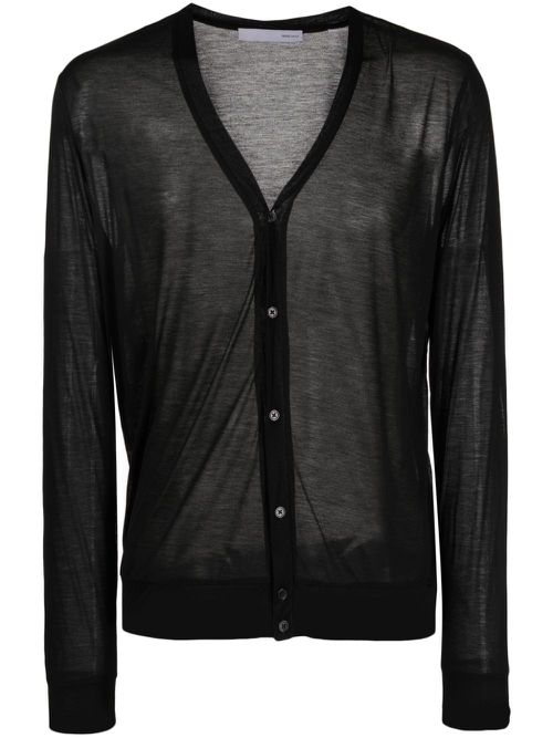 The Nero semi-sheer cardigan - Black