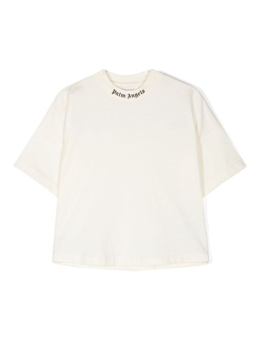 Raised logo-detail T-shirt - Neutrals