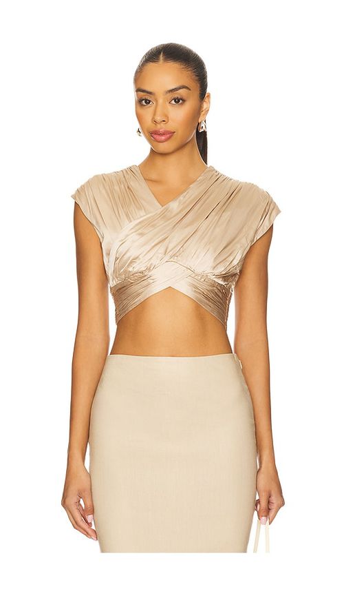 Camila Coelho OBERTEIL DELANIE in Beige. Größe XS. Also in L, M