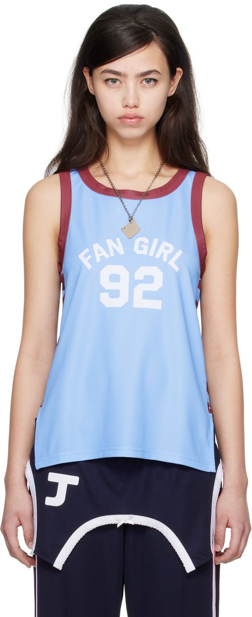 I'm Sorry by Petra Collins SSENSE Exclusive Blue JennyFax Edition Striped Tank Top