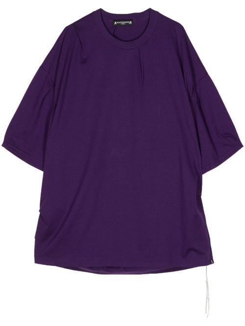 Metallic-effect cotton T-shirt - Purple
