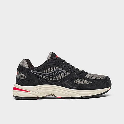 Men's Grid Jazz 9 Suede Casual Shoes in Black/Fire Red