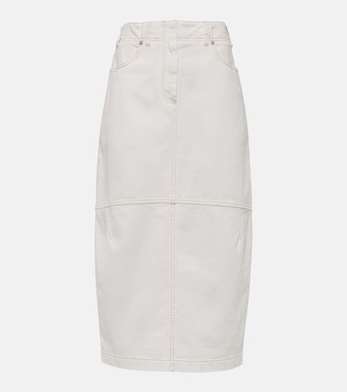 Denim midi skirt
