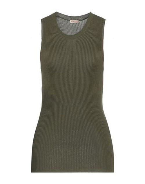 Hira Woman Tank top Military green Size 6 Viscose, Polyester