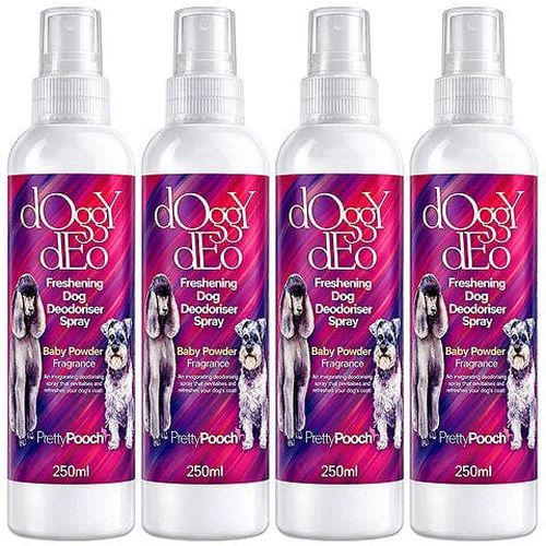 Pretty Pooch Dog Deodoriser Spray Perfume 1000ml - Baby Powder - Freshening Dry Shampoo Spray for Dog