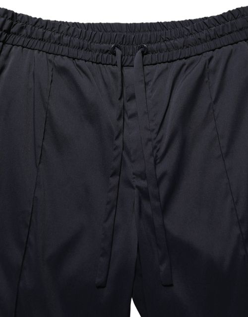 Nylon Drawstring Joggers — Black