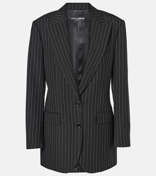 Pinstripe virgin wool blazer