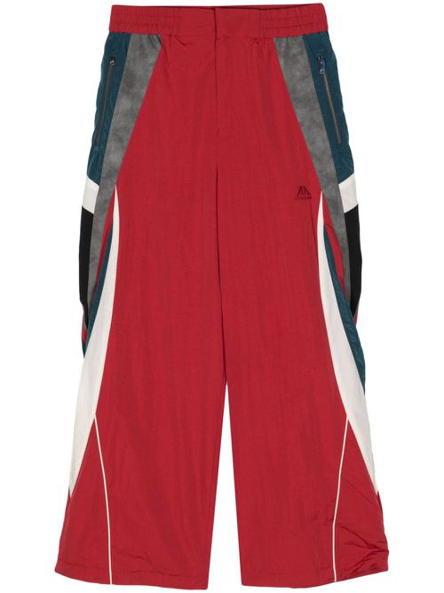 Milos colour-block panelled track pants - Red
