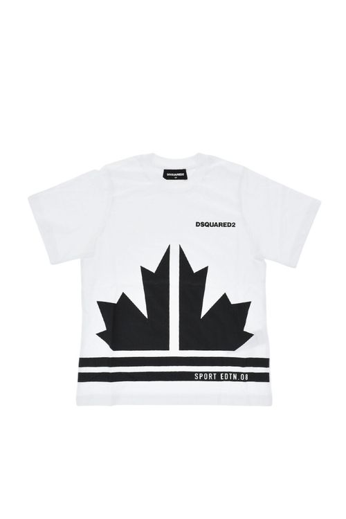 Boys White Graphic T-Shirt