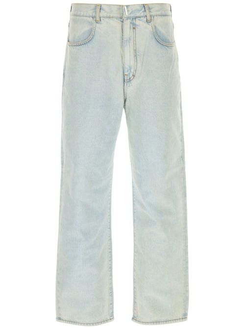 Cotton straight-leg jeans - Blue