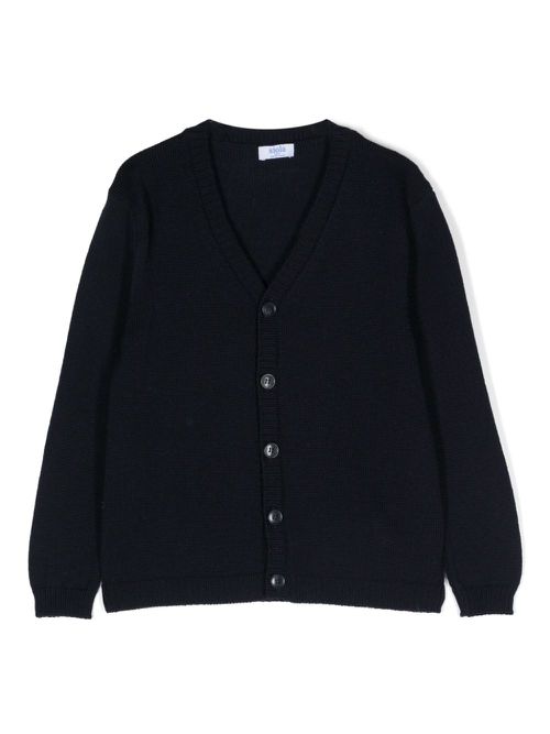 V-neck button-down cardigan - Blue