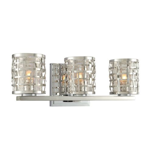 Bridgeport 3-Light 16" Bathroom Vanity Light in Stainless Stee