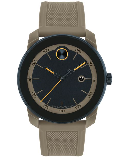 Men's Swiss Bold TR90 Gray Silicone Strap Watch 42mm - Gray
