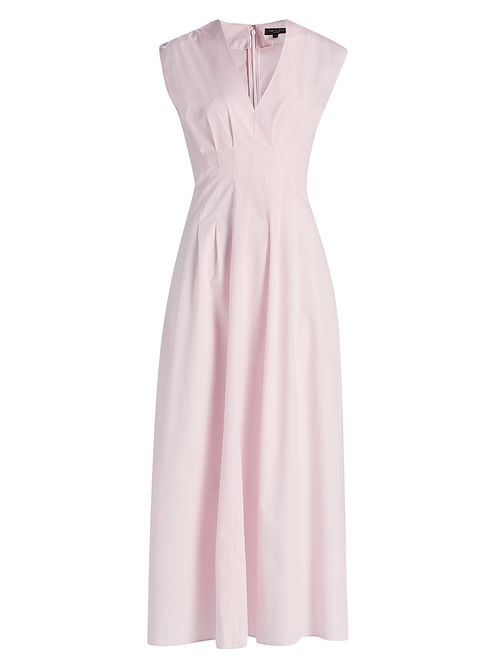 Women's Ines Cotton Poplin A-Line Maxi Dress - Peony