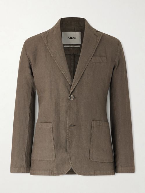 Aaron Garment-Dyed Linen Blazer