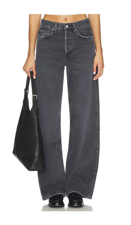 AGOLDE Arc Loose Wide Jeans in Charcoal. - 34 also , 24, 25, 26, 27, 28, 29, 30, 31