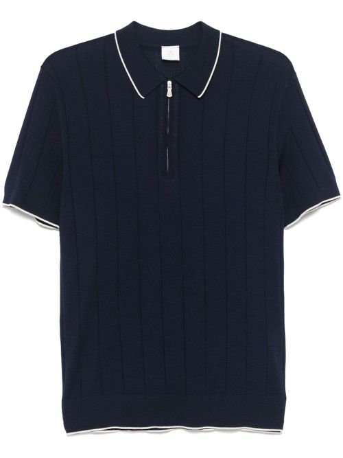 Eleventy ribbed polo shirt - Blue
