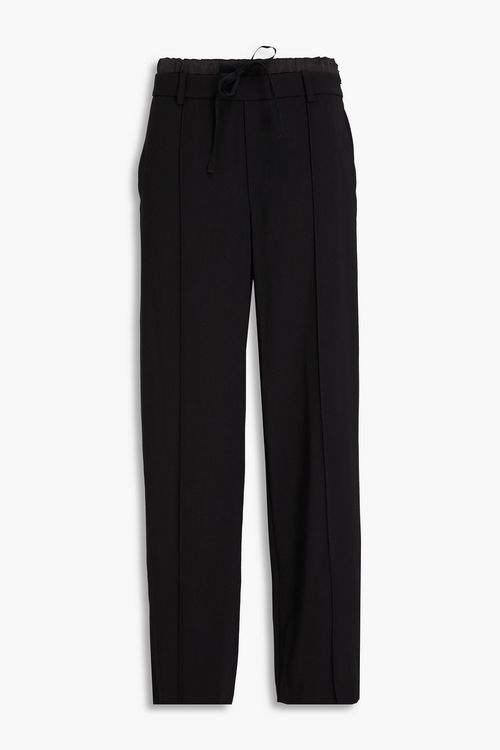 Crepe wide-leg pants - Black - US 6
