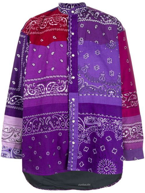 Bandana print shirt - Purple