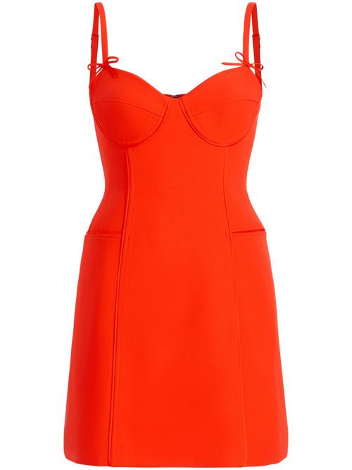 Cinq A Sept Felicia bow-detail minidress - Rood