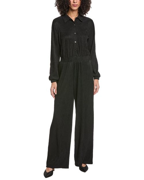 Crinkled Plisse Casual Jumpsuit