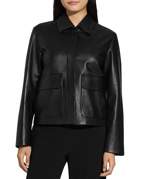Leather Boxy Jacket