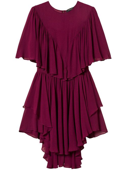 TWINSET ruffled mini dress - Red