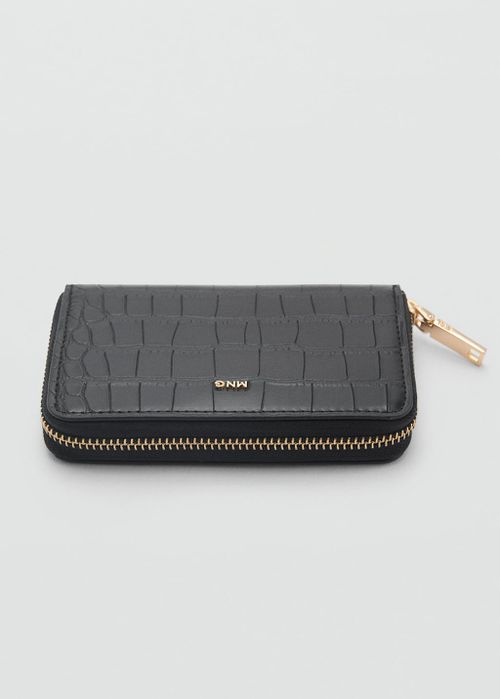 Coco leather effect wallet black - Woman - One size - 