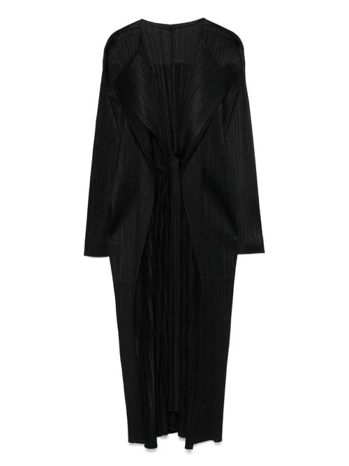 Pleats Please Issey Miyake Merry Bicolor coat - Black